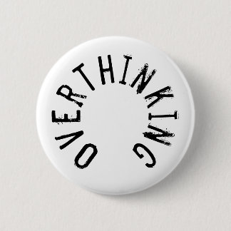Rond 5 Cm Overthinking text badge
