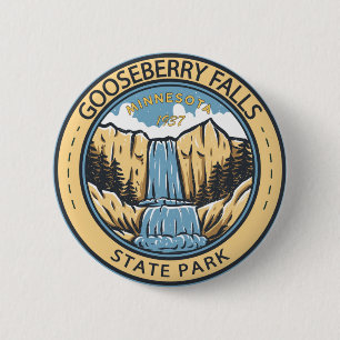 Rond 5 Cm Parc d'état de Gooseberry Falls Minnesota Badge