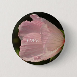 Rond 5 Cm Pink Blossom LOVE Photo Round Badge