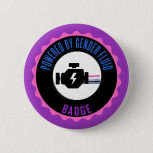 Rond 5 Cm Propulsé par un badge de genre fluide