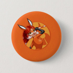 Rond 5 Cm Rena Rouge Orange Badge