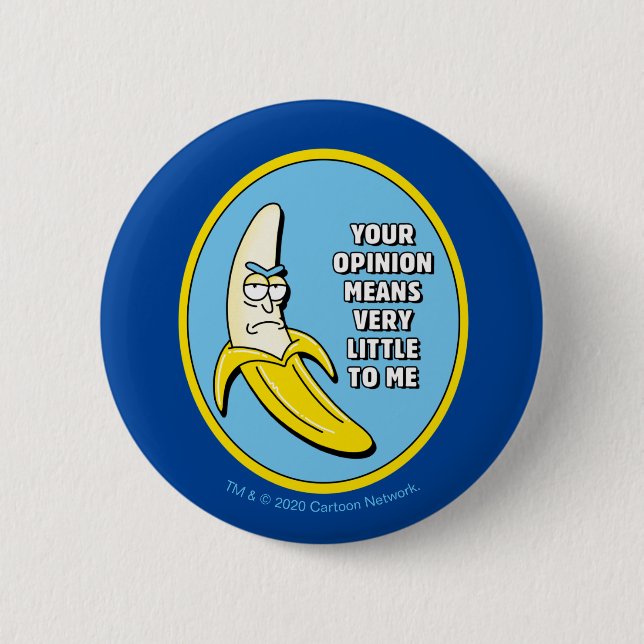 Rond 5 Cm RICK ET MORTY™ | Badge en brique banane (Devant)