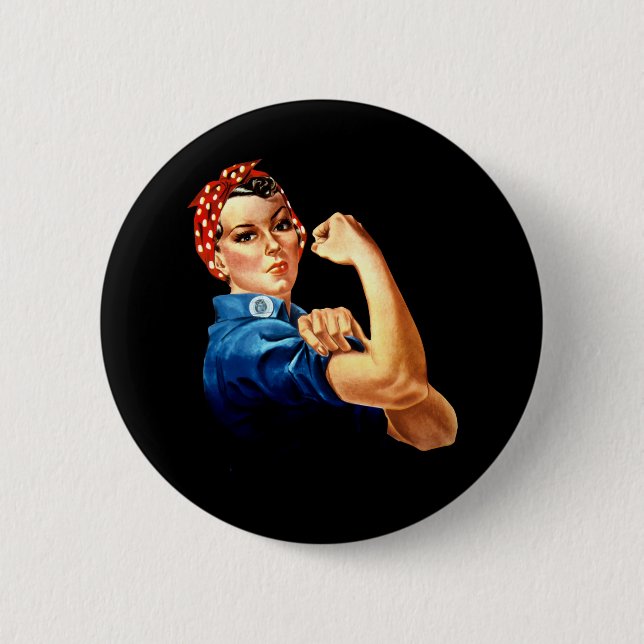 Rond 5 Cm Rosie le Riveter - Nous pouvons le faire! Badge (Devant)