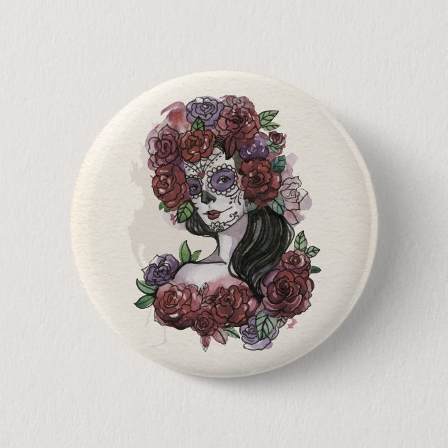 Rond 5 Cm Simple Dia de los Muertos | Badge (Devant)