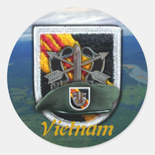 Rond 5e forces spéciales Green Berets flash nam Sticker