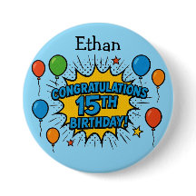 Badge d'anniversaire personnalisé