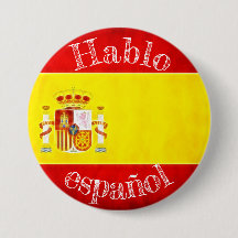 Badge drapeau hablo español