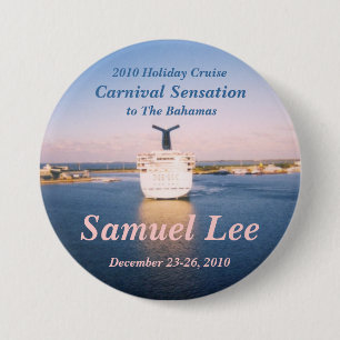 Rond 7,6 Cm Badge nominatif de croisière d'amusement
