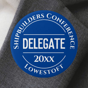 Rond 7,6 Cm Bouton Badge du délégué de la conférence