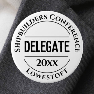 Rond 7,6 Cm Bouton Badge du délégué de la conférence