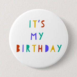 Rond 7,6 Cm C'est mon Anniversaire Pin Badge Fête Enfants Favo
