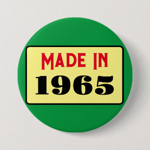 Rond 7,6 Cm Style rétro 60e anniversaire badge 1965