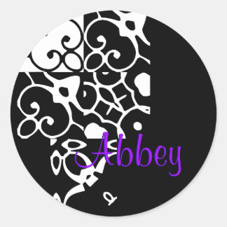 Rond Abbey Designer Nom I Sticker