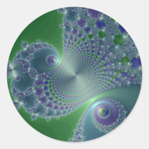 Rond Acier Bleu - Sticker Fractal