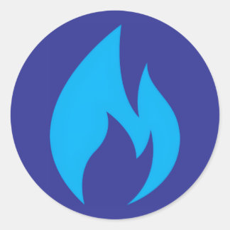 Rond Activer le sticker à flamme bleue