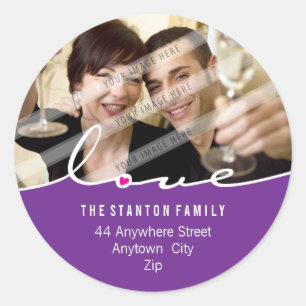 Rond ADRESSE PHOTOGRAPHIQUE STICKER :: amour diviser 8