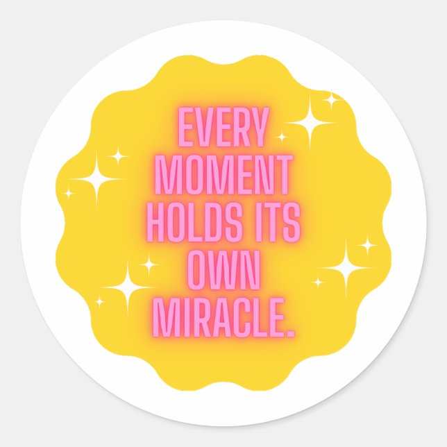 Rond Aesthetic Sparkle Quote Sticker (Devant)