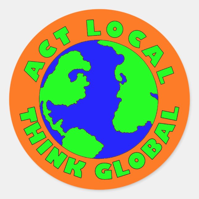 Rond Agir Sticker Global Penser Local (Devant)