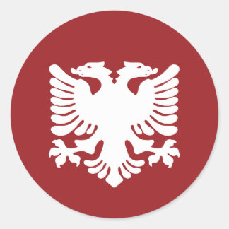 Rond Aigle blanc albanais sur Sticker Arrière - plan ro