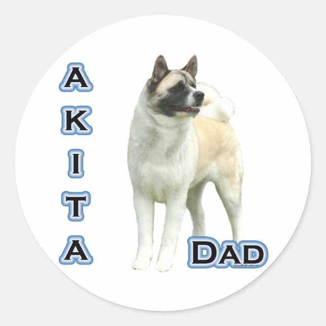 Rond Akita Dad 4 - Sticker (Devant)
