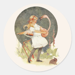 Rond Alice et le Sticker Flamant rose