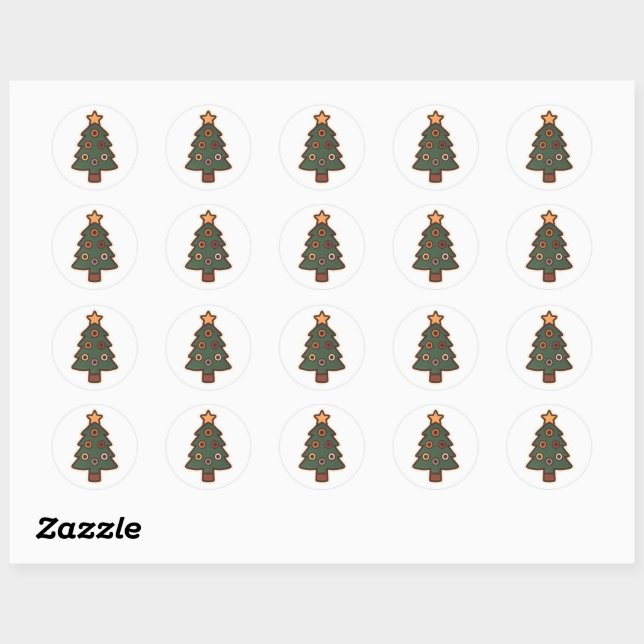 Rond Alien Christmas Sticker 5 (Feuille)