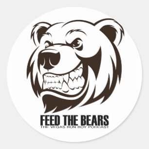Rond Alimenter Le Sticker Ours