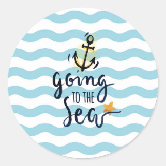 Rond Aller à la mer - Sticker d'été nautique