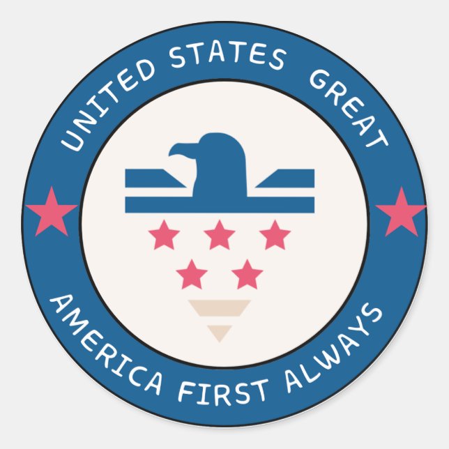 Rond America First logo sticker (Devant)