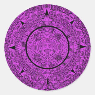 Rond Ancien calendrier maya personnalisé - Sticker mex