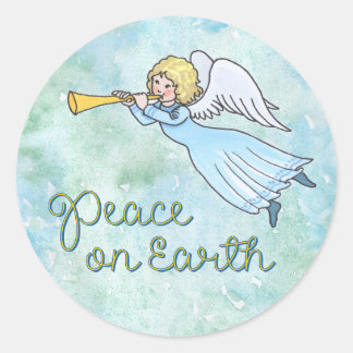 Rond Angel Peace Sticker