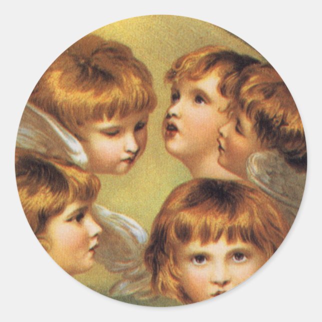 Rond Angels à tête rouge - Sticker (Devant)