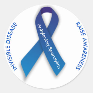Rond Ankyloser Spondylitis ROUND Sticker Sensibilisatio
