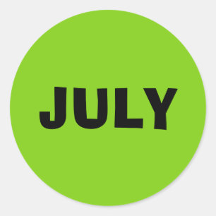 Rond Annonce juillet Lib Sticker vert jaune par Janz