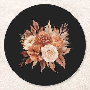 Rond Aquarelle Automne Élégance - Dessous de verre papi