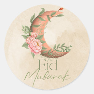 Rond Aquarelle élégante Sticker Aïd Moubarak