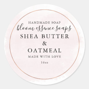 Rond Aquarelle et huile Sticker pour savon