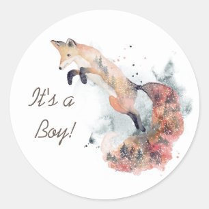 Rond aquarelle renard mystique C'est un Sticker pour ga