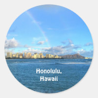 Arc en ciel sur Honolulu, Sticker Hawaii