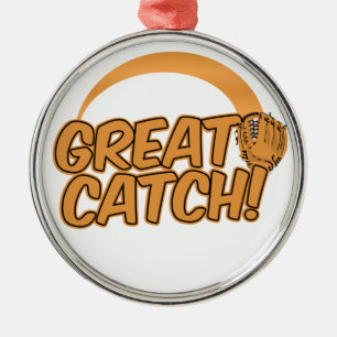 Rond Argenté GRAND CATCH! ornement personnalisé
