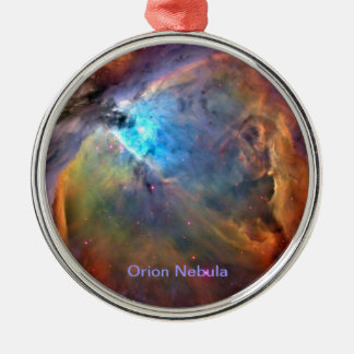 Rond Argenté Orion Nebula Space Galaxy Ornement