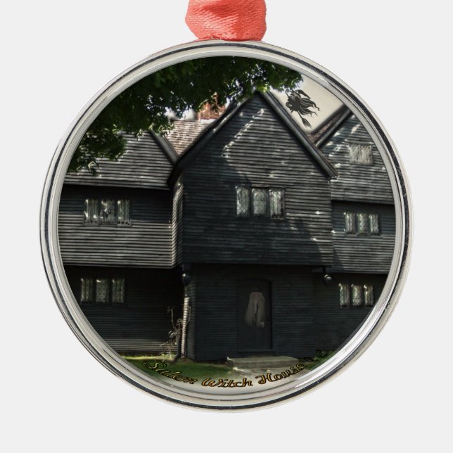 Rond Argenté Ornement de la maison de sorcière Salem (Devant)