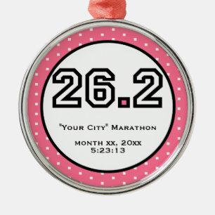 Rond Argenté Ornement de marathon