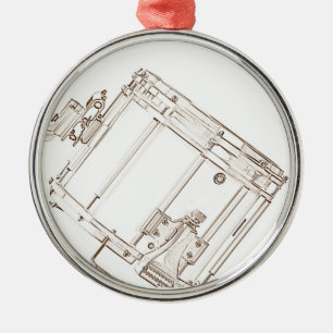 Rond Argenté Ornement de marche de tambour de piège