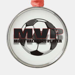 ROND ARGENTÉ ORNEMENT DU FOOTBALL DE MVP