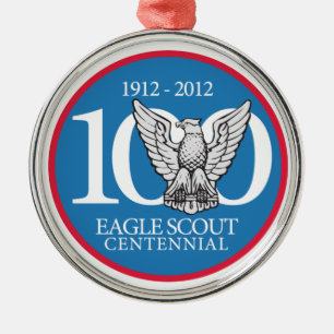 Rond Argenté Ornement Eagle Scout