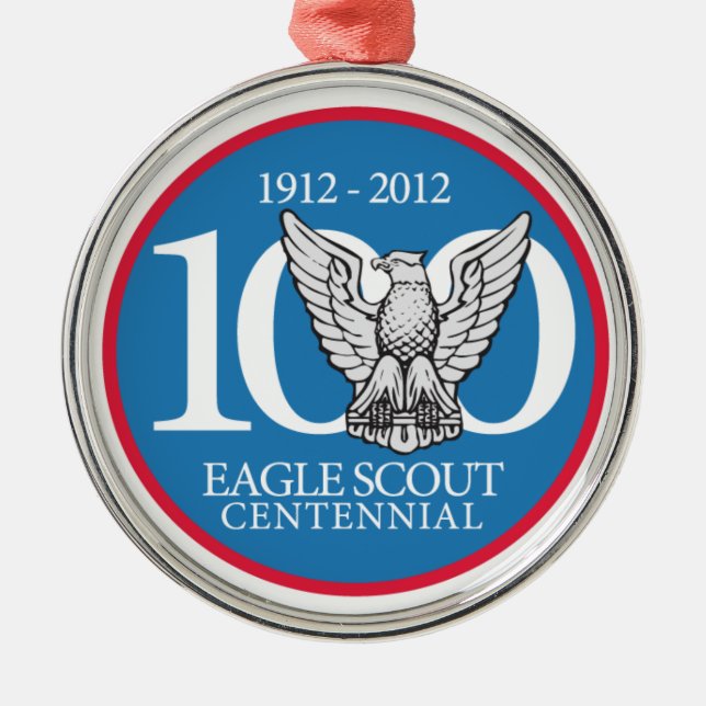 Rond Argenté Ornement Eagle Scout (Devant)