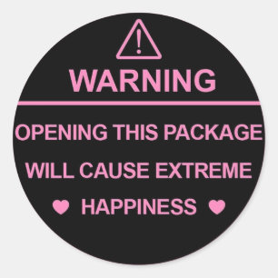 Rond Attention : Sticker pour le bonheur extrême