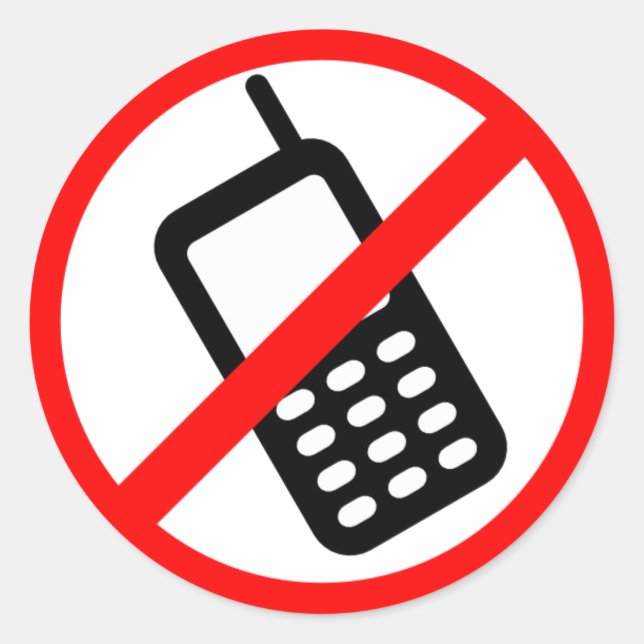 Rond Aucun sticker pour téléphone portable (Devant)