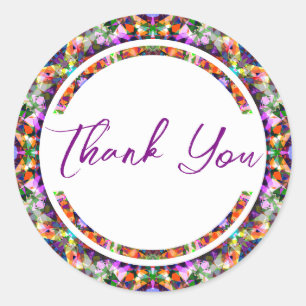 Rond Automne Merci Enveloppe Sticker Automne